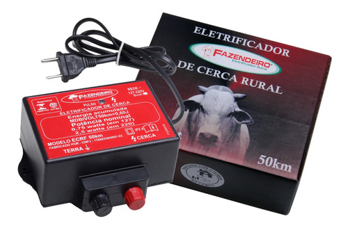 Imagem 2 de 2 de Aparelho De Choque Cerca Elétrica Rural 50km Bivolt