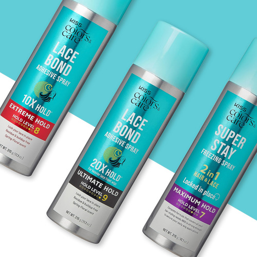 Spray Adhesivo Kiss Colors & Care Lace Bond Extreme Hold 330