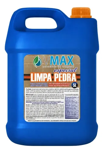 Limpa Pedras Especial Vmax 5 Litros Limpa Piso Calçadas