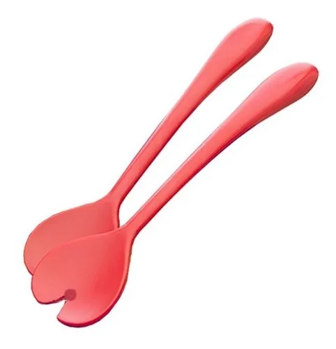 comprar Cubiertos Para Ensalada X2 Plástico Rojo 