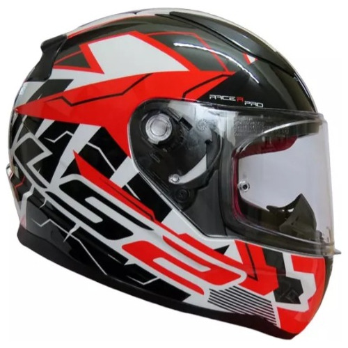 Casco Integral Ls2 Ff353 Racer Blanco Rojo - Nany Motos