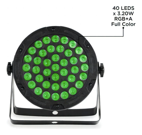 Cañon Par Led Steelpro 404-mpr 40x3.20w Rgb + Ámbar 4 En 1