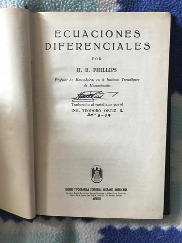 Libro Ecuaciones Diferenciales Hb Phillips