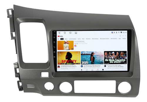 Multimidia Civic G8 2007/2011 Android 14 2gb 64gb Carplay 9p Cor Grafite