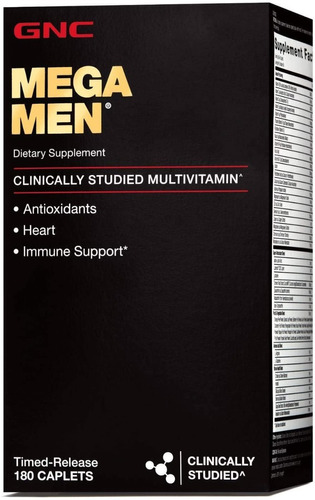 Gnc Mega Men Multivitaminico Antioxidantes Corazon 180 Cap