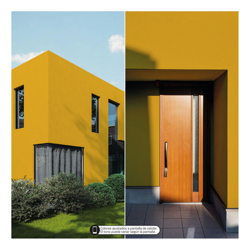 Pintura Látex Tecza 10l Colores Intensos Interior Y Exterior Ocre Mate