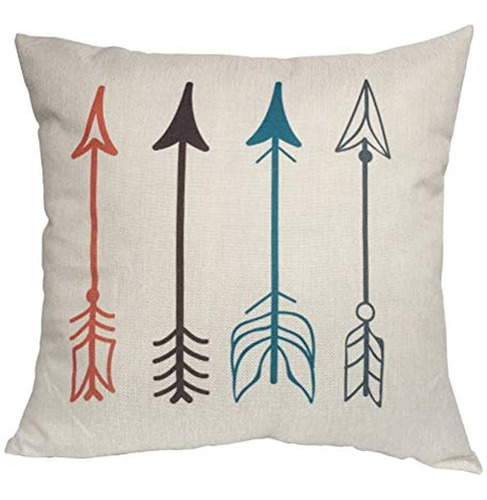 Funda De Almohada Con Diseño De Flechas De Plumas Funda De C