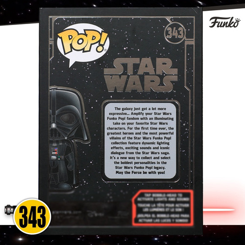 Funko Pop Darth Vader #343 Luz Y Sonido Star Wars Original
