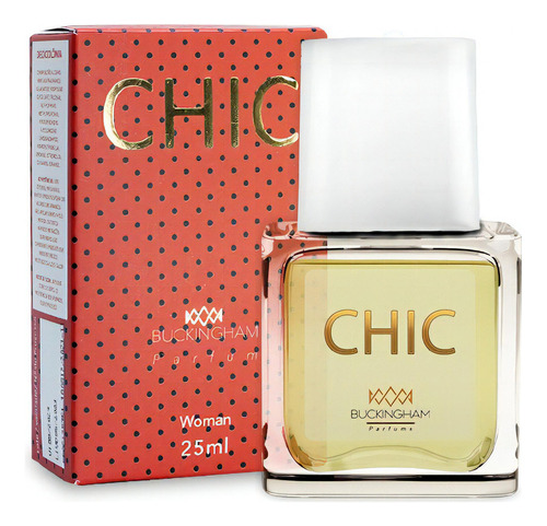 Perfume Chic Buckingham Fem. 25ml 40% Essência Eau De Parfum Uma Porção Mágica Do Amor, Uma Doce Tentação Que Deixa Um Rastro De Sensualidade