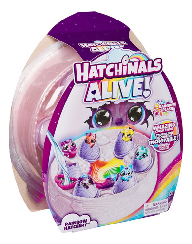 Hatchimals Alive, Rainbow Hatchery, 6 Minifiguras En Huevos