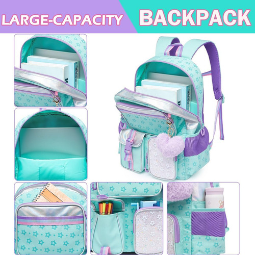Mochila Escolar Linda Para Niñas De 8-10 Años, Estilosa