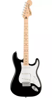 Guitarra eléctrica Squier by Fender Affinity Series Stratocaster de álamo black brillante con diapasón de arce