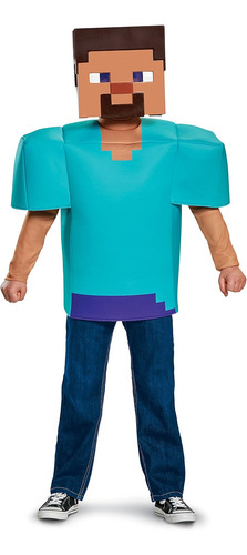 Disfraz Clásico De Minecraft Para Niño, Multicolor, 7-8 Años
