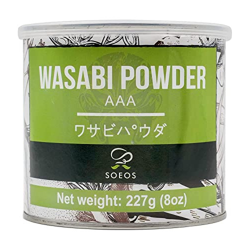 Soeos Premium Wasabi En Polvo 8 Oz (227 G), Con Wasabi Real,