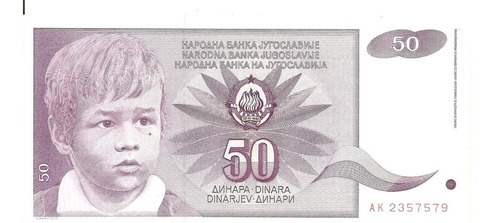 Yugoslavia:un Billete 50 Dinara Año 1990 ¡muy Bueno!