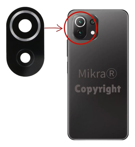 Vidrio Repuesto Camara Para Xiaomi Mi 11 Lite 5g