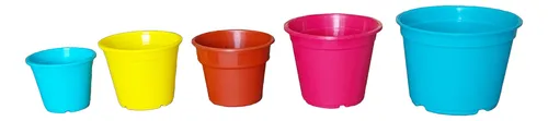 Pack 50 Unidades Macetero Redondo Liso 15 Cm
