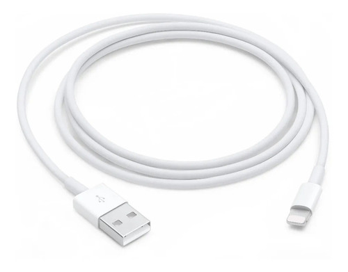 Cable Cargador Datos Usb A Light Ning 1 Metro Color Blanco