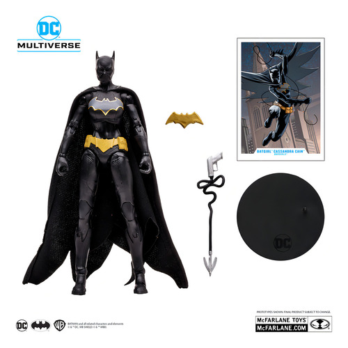 Etiqueta dourada Mcfarlane DC Batgirl Cassandra Cain 7 polegadas