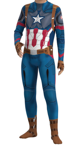 Body De Una Pieza Para Cosplay De Capitán América De Marvel