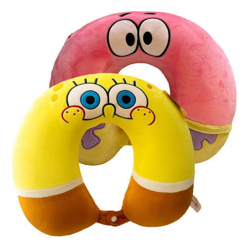 1 Paquete De Almohada Para Cuello De Viaje De Bob Esponja Pa