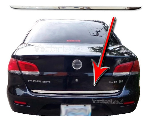 Platina Emblema Cromado Al Relieve Carro Dodge Forza Lx 1.4 