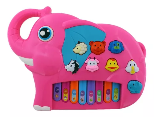 Piano Teclado Animal Brinquedo Infantil Sons Fazenda Sitio - AZUL