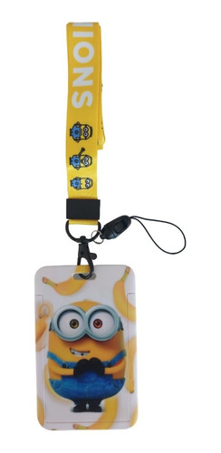 Lanyard + Porta Credencial Minions Banana