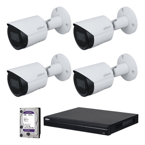 Kit De Video Vigilancia Ip Dahua 8mp Nvr 8 Ch 2 Tb Purple