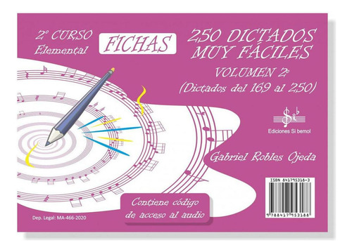 Libro: Pack 250 Dictados Muy Fáciles Volumen 2. Robles Ojeda
