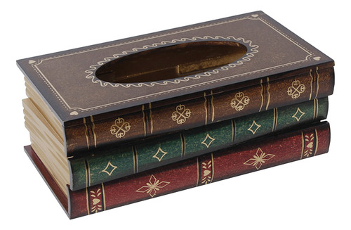 Soporte Servilletas Libro Antiguo Elegante Caja Pañuelos Hog