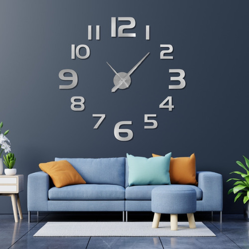 Reloj De Pared Decorativo Sin Marco Diy Adhesivo Premium