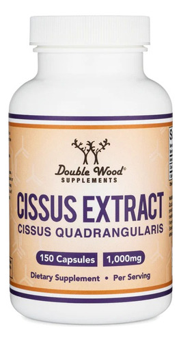 Double Wood Cissus Quadrangularis Extracto 500mg 150 Cap Sabor Sin Sabor