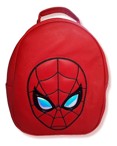 Mochila Spiderman Para Niño Color Roja De Moda Color Rojo Diseño De La Tela Liso