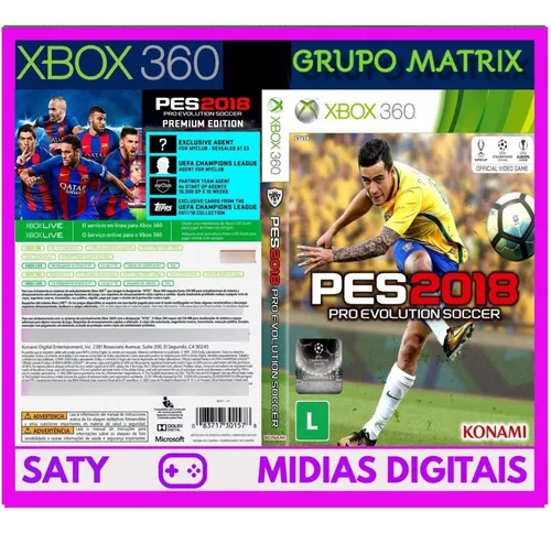 Patch Atualização Pes 18 Xbox 360 - Wsgames - Jogos em Midias Digitas