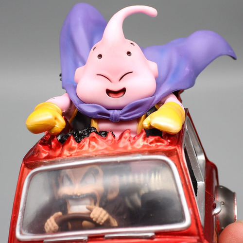 Figura Majin Buu Y Mr Satán En Auto 12cm Dbz Importado