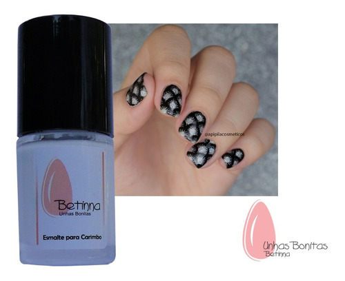 Esmalte Betina Branco Carimbos Unhas