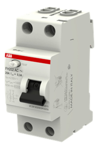  Interruptor Disyuntor Diferencial 2x25 0,03a 30ma Fh202 Abb