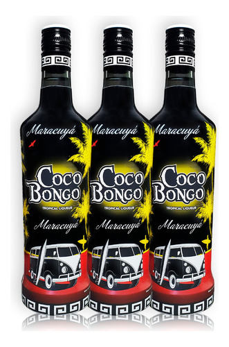 Mix Licor Coco Bongo 3u Maracuyá + 3u Japanesse Melón 750ml