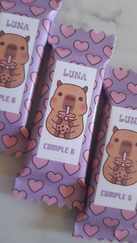 Candy Bar Capibara Golosinas Personalizadas 10 Niños