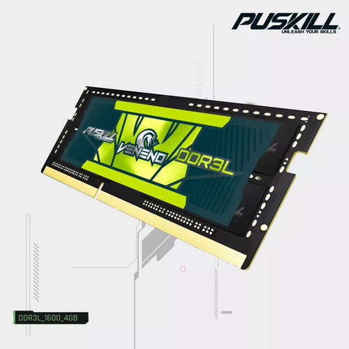 Memoria Ram Puskill Para Portátil Gamer Ddr3l, 4 Gb, 1600 Mh