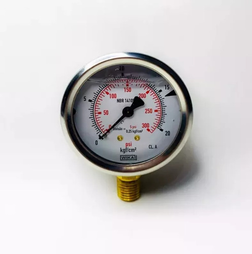 Manômetro D. 63mm Glicerinado (2.1/2) 0-20 Kgf/cm2 Vertical