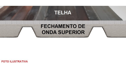 Imagem 2 de 2 de 20 Pçs De Fechamento De Onda De Telha Tipo 40/980 Superior