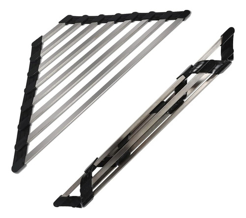 Escurridor Esquinero Plegable Organizador Seca Platos Negro