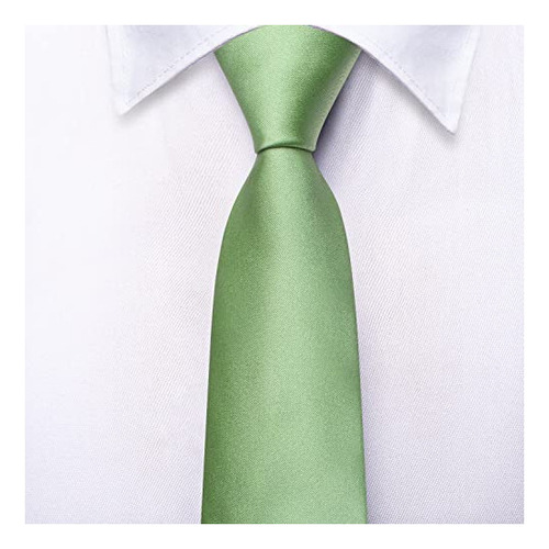 Hi-tie Corbata Verde Salvia Para Padre E Hijo, Corbata De Se