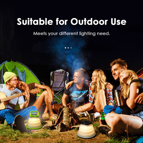K Luz De Campamento Led Solar Plegable: Portátil,