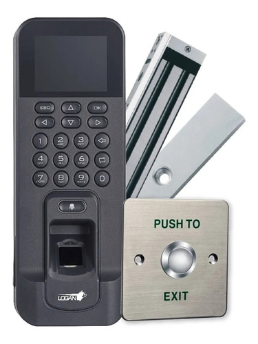Kit Control De Acceso Huella Digital Wifi + Cerradura +boton