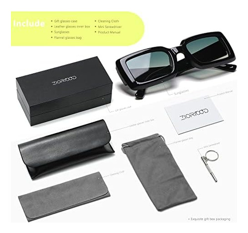Lentes De Sol Zioriood Rectangulares Para Hombre