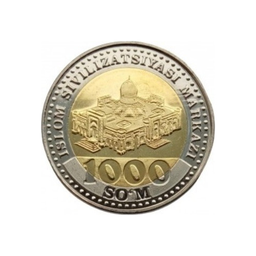 Moeda Uzbequistão 1000 Som 2022 Fc Bimetal Centro Islamico