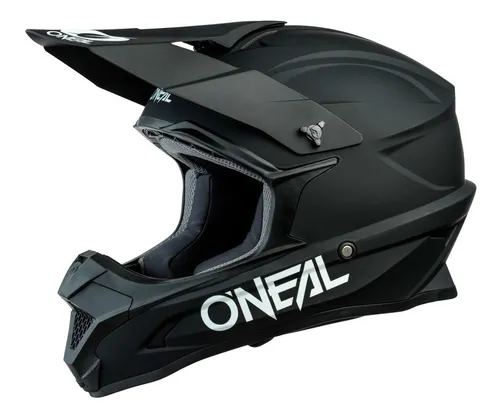 Casco De Motocross Enduro Oneal 1 Series Solid Negro Mate Tamaño del casco  M (57-58 cm)